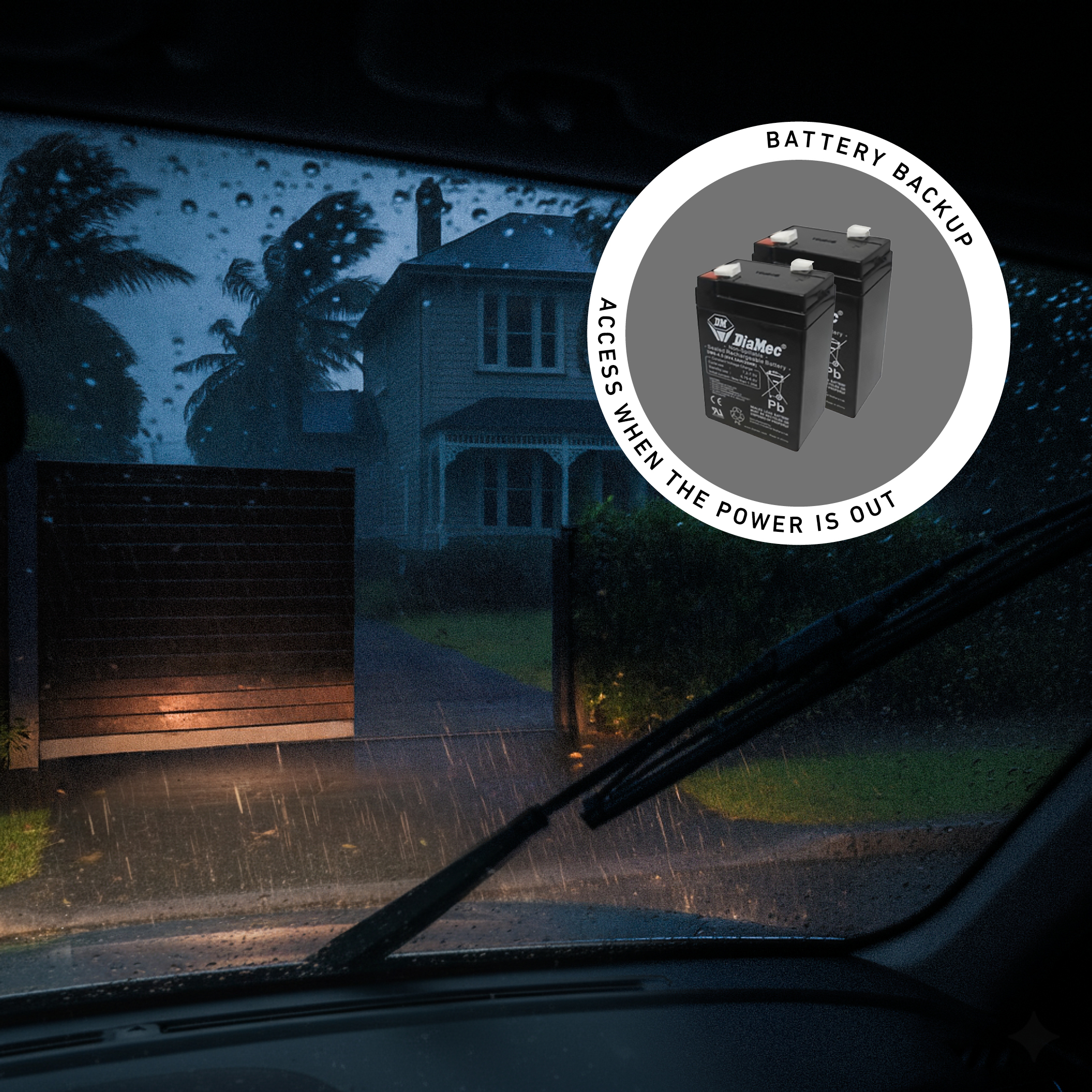 Merlin Battery Backup Gates